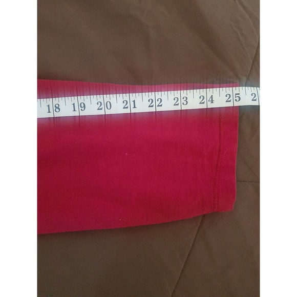 Liz Claiborne Woman Size 2X Red Blouse Keyhole Neck Pleated Long Sleeve Cotton - Picture 10 of 11